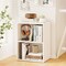 2-Tier Open Storage Cabinet MDF Wood Veneer Strong Load Bearing